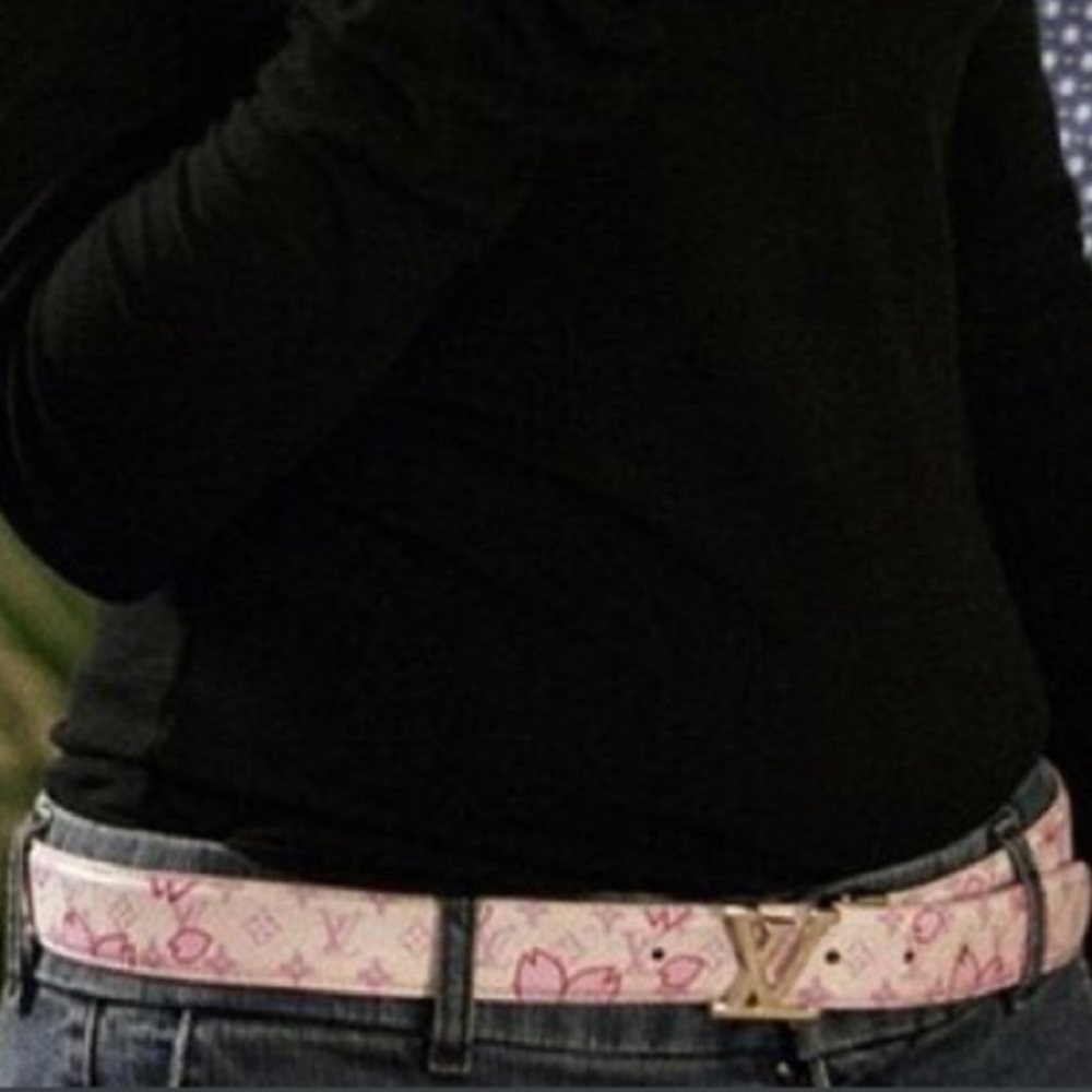 (ISO) Louis Vuitton cherry blossom pink faux belt 🌸🌸‼️